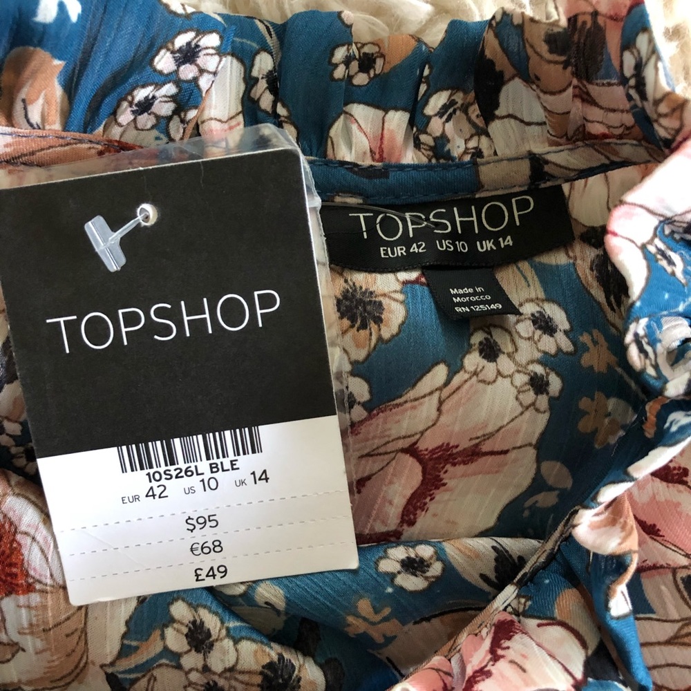 Topshop sheer floral dress - Picture 7 of 8
